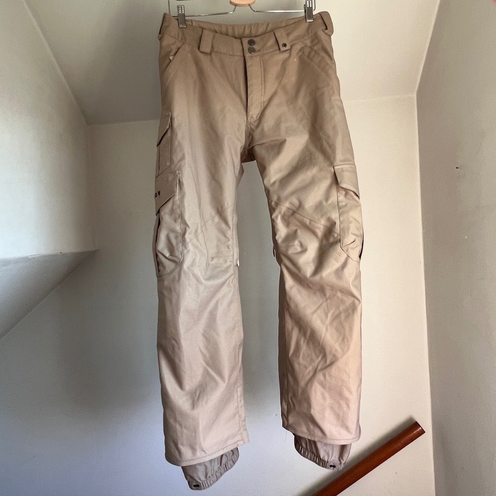 Burton Baggy Snowboard‎ Pants Small Tan Dryride Cargo Ski Mountain Utility Mens